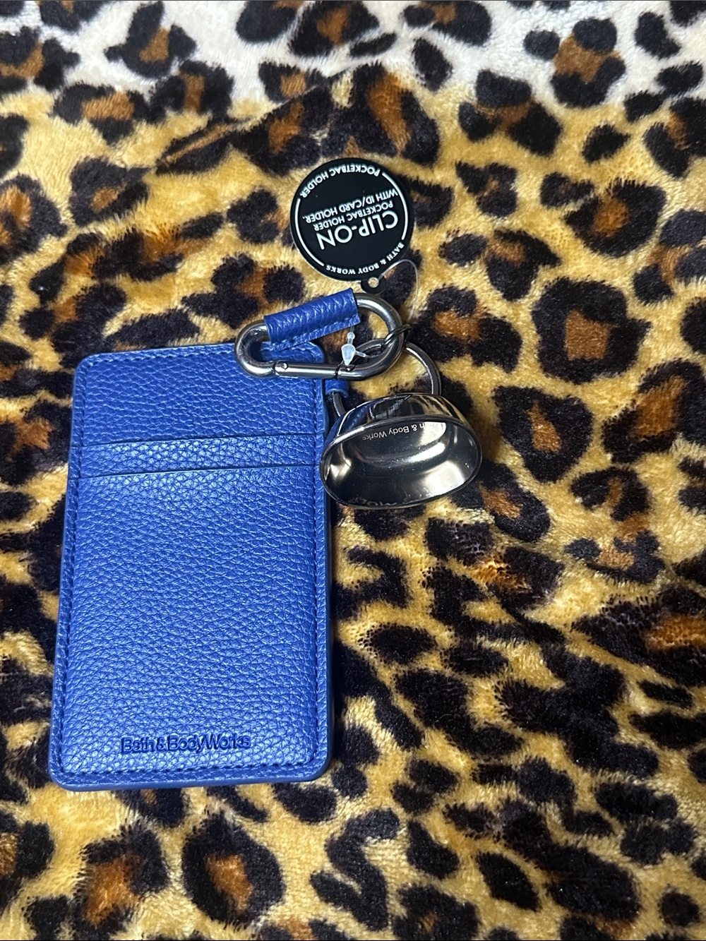 Bath & Body Works Royal Blue Cardholder Keychain